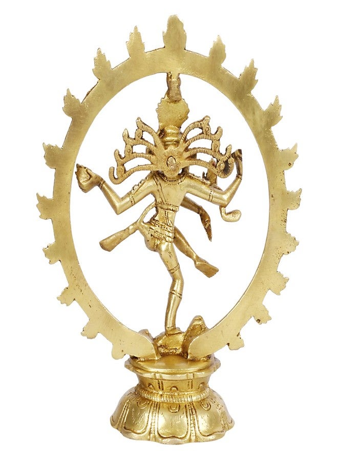 ARTVARKO Brass Natraja Statue Idol of Lord Shiva Ji Dancing Natraj Murti for Temple Mandir Home Décor 8 Inches - Image 5
